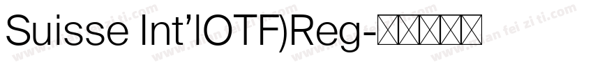 Suisse Int’lOTF)Reg字体转换